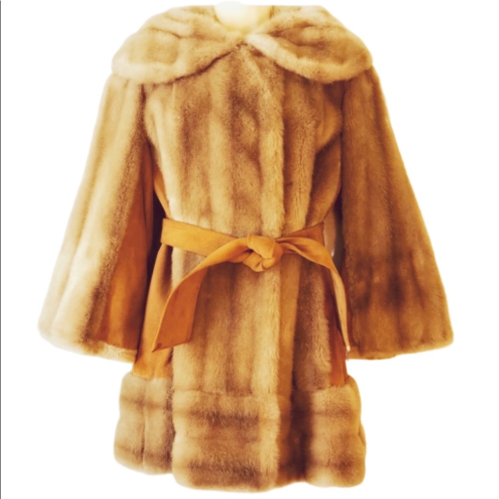 Lilli Ann vintage faux fur and suede jacket